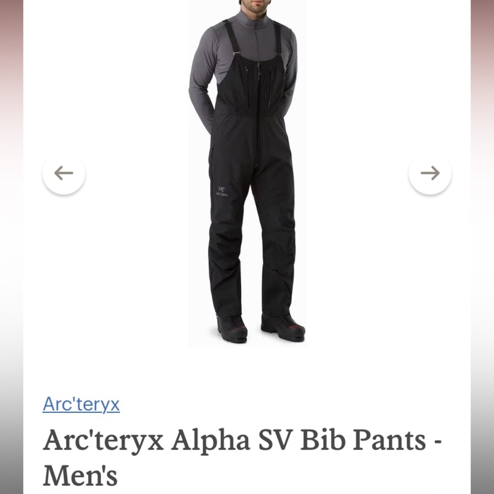 Arc’teryx Alpha SV Bibs